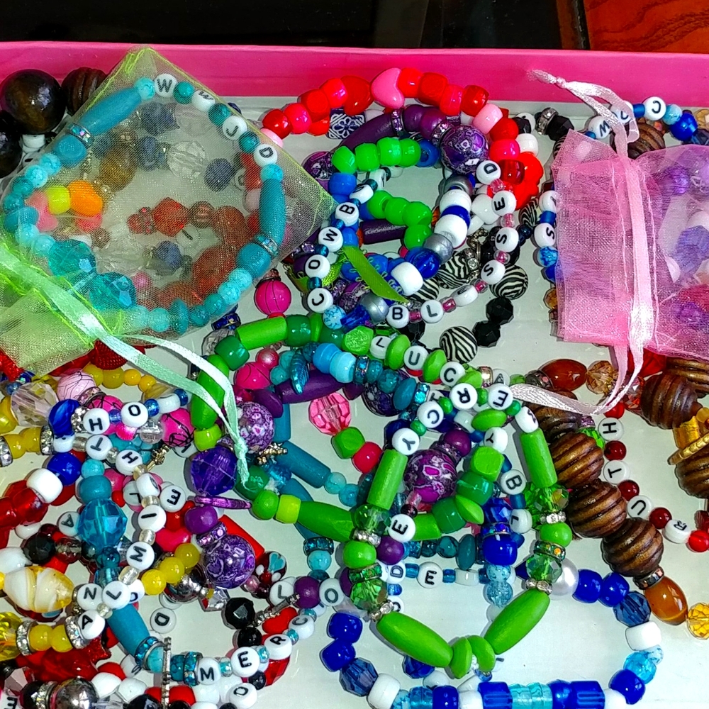 Beaded name bracelet